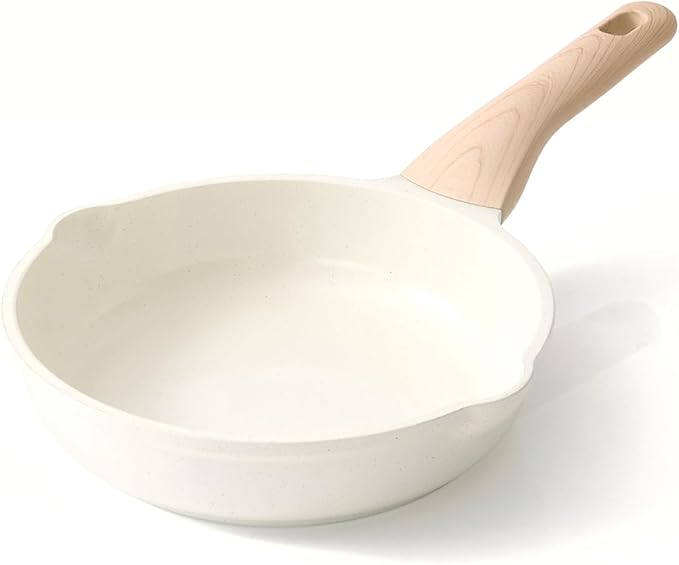 Kordisen Ceramic Non Stick Frying Pans Skillet, 8 Inch Ceramic Small Egg Pan Nonstick for Cooking Non Toxic, Healthy Induction Cookware, Heat Resistant Handle, PFOA & PFAS Free