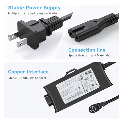 HHZ 90W AC Adapter Compatible with Resmed S9 Series VPAP CPAP Machines, 24V/3.75A Charger S9 IP21 369102 ReSmed S9 autoset CPAP 3PIN Power Cord Supply