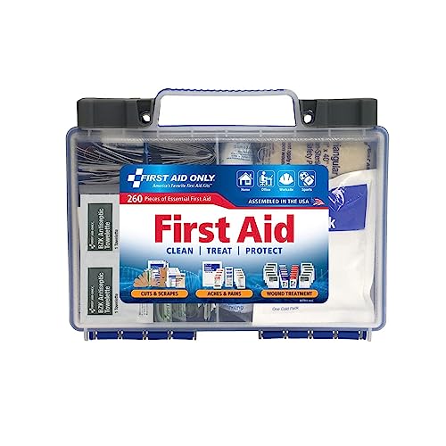 First Aid Only 91248 OSHA-Compliant First Aid Kit, All-Purpose 50-Person Emergency First Aid Kit for Business, Worksite, H...
