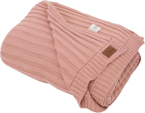 Dalisa 100% Organic Cotton Knit Blanket Denise, Soft and Lightweight, Breathable All-Season Throw for Sofa, or Lounge Area...