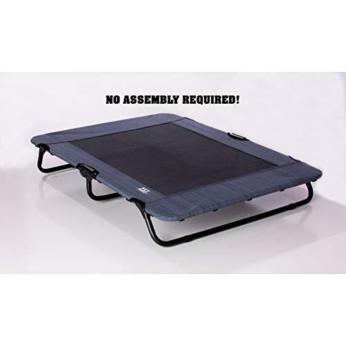 Pet Gear Lifestyle Pet Cot Elevated Bed, No Assembly Required, Premium Tear Resistant Cooling Mesh, Indoor & Outdoor, Ligh...