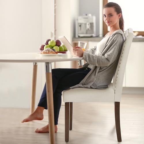 DUMOS Dining Chairs Set of 4, Moden Kitchen Table Chairs with Wooden Legs and Padded Seat for Dining Room/Kitchen/Living R...