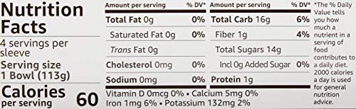 Amazon Brand - Happy Belly Fruit Bowls, Yellow Cling Diced Peach in 100% Juice, 4 Count, 4 Ounce Bowls (Pack of 2)