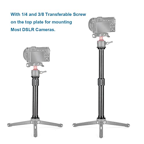 Carbon Fiber Tripod Extension Two-Section Rod Central Column Extender Tube for Photo Studio Monopod DSLR Camera Microphone...