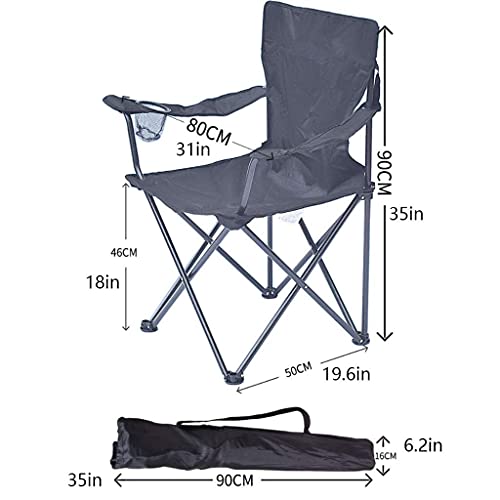 Outdoor Camping Chair Ultra-Light Outdoor Folding Camping Chair Comfortable Beach Chair with Armrests with Storage Bag Com...