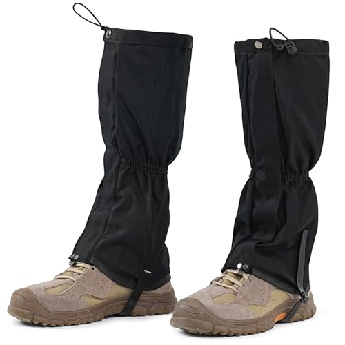 likloks Adjustable Leg Gaiters for Men & Women - Lightweight & Waterproof Gaiter for Hiking, Snow, Trail, Trekking, Huntin...