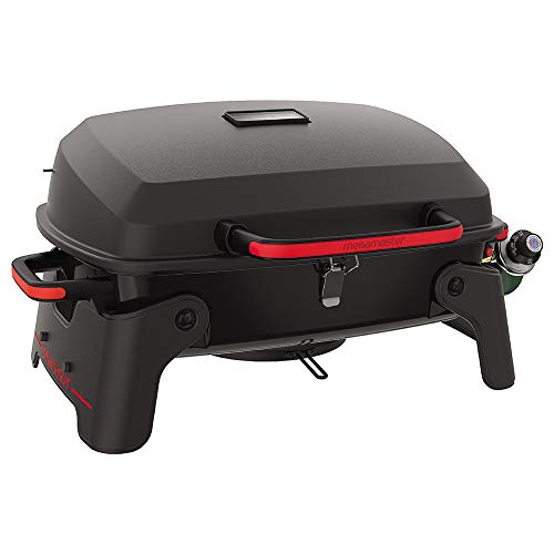 Megamaster 1-Burner Portable Gas Grill with Locking Lid, 11,000 BTU Stainless Steel Burner, Foldable Legs, Small Propane G...