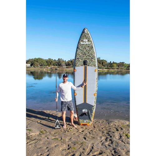 Solstice Drifter Inflatable Stand Up Paddle Board Kit | Yak Attack Accessory Mount | 11'6 x 34'' x 6'' | 350 Pound Capacit...