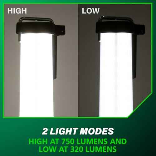 Metabo HPT 18V MultiVolt Cordless LED Lantern, 750 Lumens, 2 Light Settings, 360¡Æ Illumination, Long Lasting Light, Integrated Hanging Hook, Compact and Lightweight, Tool Body Only, UB18DFQ4