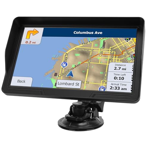 9'' GPS Navigator for Car Truck RV - Touchscreen Navigation System with Sun Visor, 2025 North America Maps Free Lifetime U...
