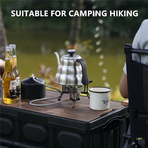 ONLYFIRE OUTDOOR LIVING Portable Camping Gas Stove 6800W, Small Backpacking Stove with Propane Gas Adapter, Mini Foldable ...