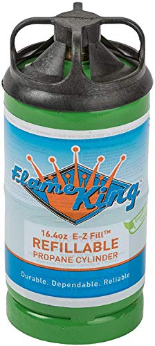 Flame King Refillable 1LB Empty Propane Cylinder Tank (2-Pack) and Flame King Propane Torch Weed Burner