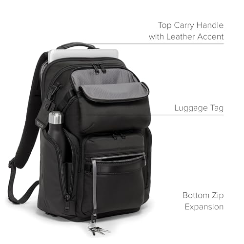 TUMI - Alpha Bravo Nomadic Backpack - Men's Durable Carry On Bag - 18.8" X 15.0" X 9.0" - Fits up to 15" Laptop - Black