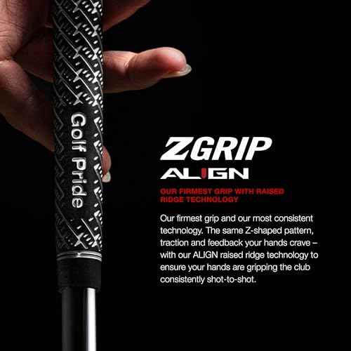 Golf Pride ZGrip Cord ALIGN Golf Grip - Firm, Textured Club Grip - Replacement Kit - Premium Supplies