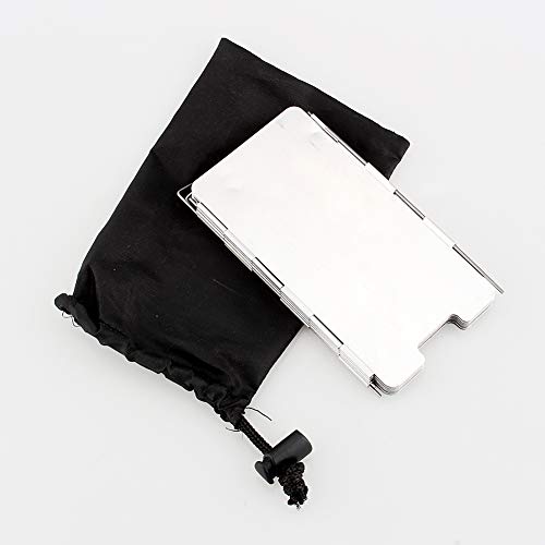 Foldable Outdoor Camping Stove Windscreen, 9-Plate Survival Cooker Gas Stove Wind, Metal Material, Compatible for Camp and...