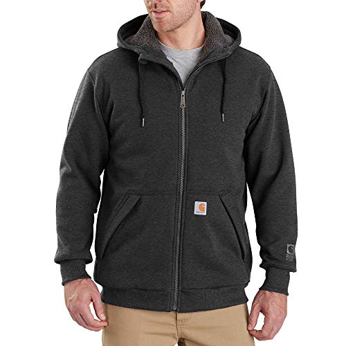 Carhartt Men's Rain Defender Relaxed Fit Midweight Sherpa-Lined Full-Zip Sweatshirt