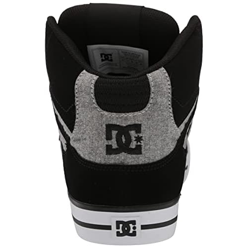 DC Men's Pure High Top Wc Skate Shoes Casual Sneakers, Black/Battleship/Armor, 12