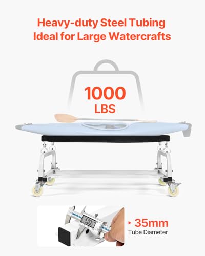 VEVOR Watercraft PWC Dolly, 1000/1300/1800 lbs Load Capacity, Jet Ski Stand PWC Cart for Moving Watercraft, Bunks with 4 C...