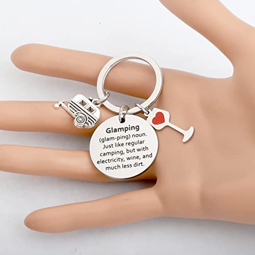 Lywjyb Birdgot Camper RV Gift Camper Keychain Glamping Lifestyle Gift Camp Lover Camping Gift