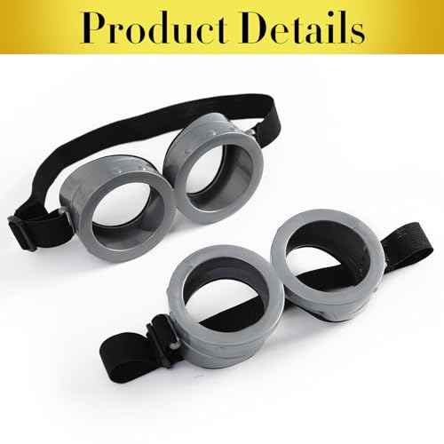 2Pcs Steampunk Goggles Round Glasses Costume Accessories Halloween Cosplay Party Set