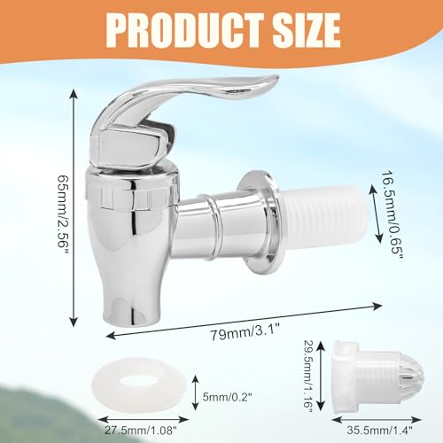 Bonsicoky 2 Pack Replacement Spigot for Beverage Dispenser - BPA Free Cooler Faucet with Filter Function - Push Style Spig...