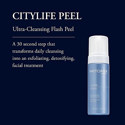 PHYTOMER Citylife Ultra Cleansing Facial Peel | Detoxifying Clarifying Facial Treatment | Hydrating Exfoliator for Soft, Smooth Skin | Rapid Beauty Treatment for Dull Skin | 125ml