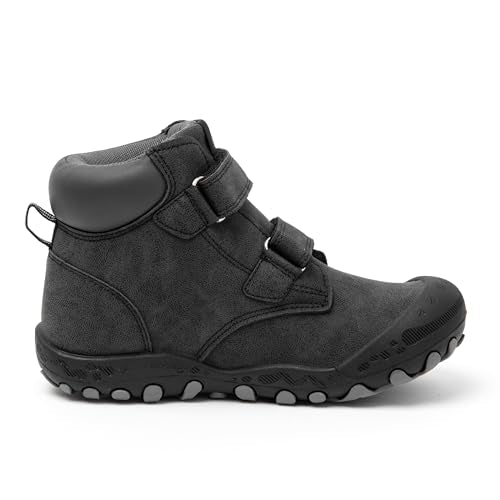 Mishansha Unisex-Child Outdoor Ankle Hiking Boots Boys Girls Trekking Walking Shoes with Hook and Loop