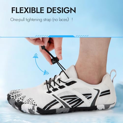 ATHMILE Barefoot Shoes Women Water Shoes Wide Toe Non-Slip Aqua Beach Quick-Dry for Swim Kayak Lake Pool River Hiking Surf...