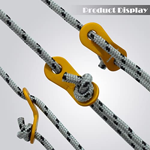 GEERTOP 6 Pack 5 mm Guy Lines Ultralight Tent Cords with Aluminum Adjuster Tensioner Outdoor Camping Guylines Ropes for Te...