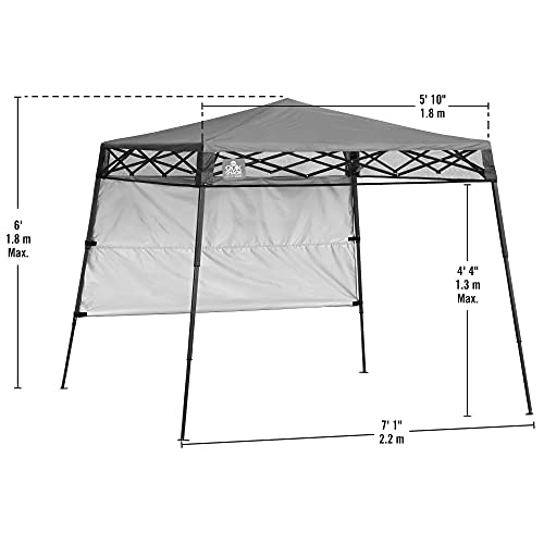 Quik Shade Go Hybrid 6' x 6' Sun Protection Pop-Up Compact and Lightweight 7' x 7' Base Slant Leg Backpack Canopy, Regatta...