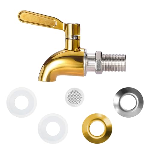 BTSKY Stainless Steel Beverage Dispenser Replacement Spigot Fits 16mm（5/8 inch）Opening - No Lead Dispenser Replacement Fau...
