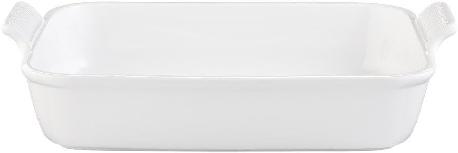 Le Creuset Stoneware Heritage Rectangular Dish, 2.5 qt. (10.5" x 7"), white