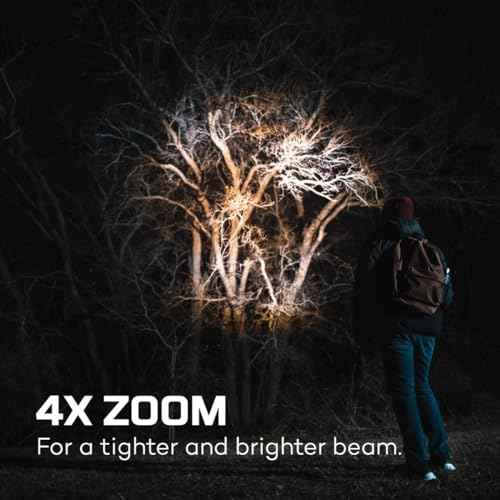 NEBO Newton Powerful LED Handheld Flashlight | AA Battery Powered Compact Waterproof Flashlight | Storm Gray | Available in 500, 1000, 1500 Lumens