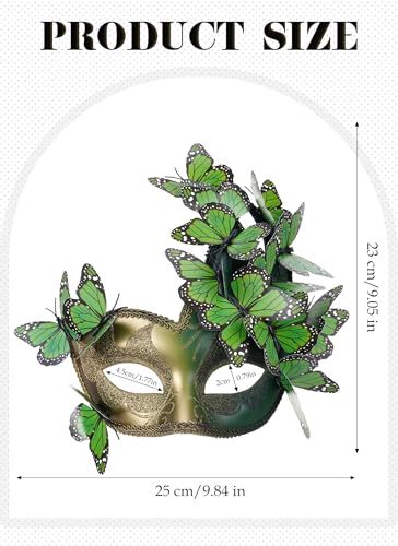 Zinniday Butterfly Masquerade Mask for Woman - Elf Fairy Masks Monarch Butterfly Eyemask for Woman Lady Couples Halloween