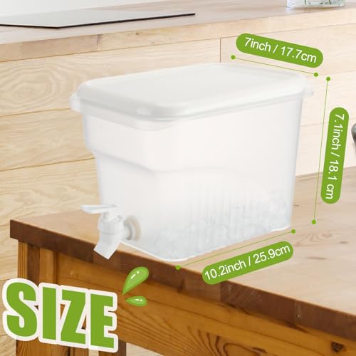 Mumufy 3 Pcs 1.32 Gallon Plastic Drink Dispensers for Parties Beverage Dispenser with Spigot for Fridge Christmas Party Su...