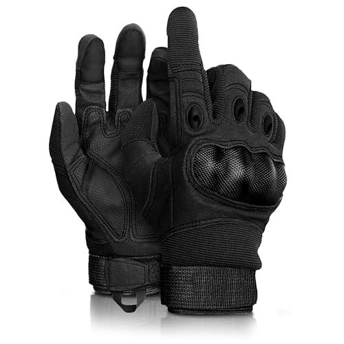 DXM SPORTS Motorcycle Gloves for Men and Women, Hard Knuckle Full Finger Touchscreen Motorbike Gloves for BMX ATV MTB Ridi...