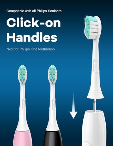 Toothbrush Replacement Heads for Philips Sonicare: Sonic Replacement Heads Compatible with Phillips Electric Toothbrush ProtectiveClean 4100 5100 5300 C2 G2 C1 W, Medium Soft - 8 Pack