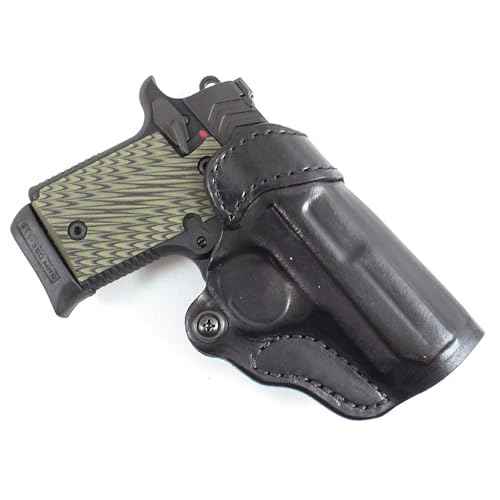 DeSantis Criss-Cross Gun Holster, Versatile Concealed Carry Holster, Fits SIG P938, Kimber Micro 9, and Springfield 911 9MM, Unisex Cross-Draw Carry Holster, Right-Hand Draw, Black