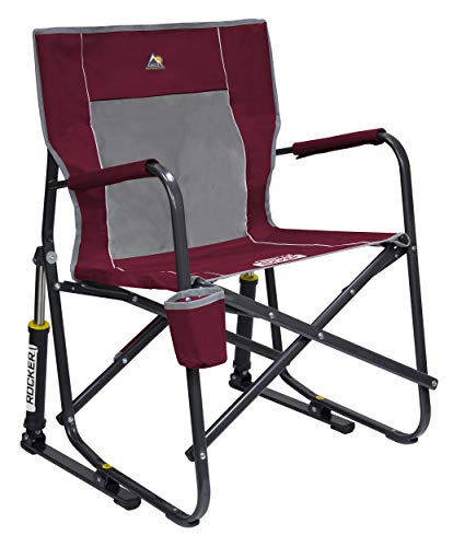 GCI Outdoor Freestyle Rocker Camping Chair | Portable Folding Rocking Chair with Solid, Durable Armrests, Drink Holder & C...