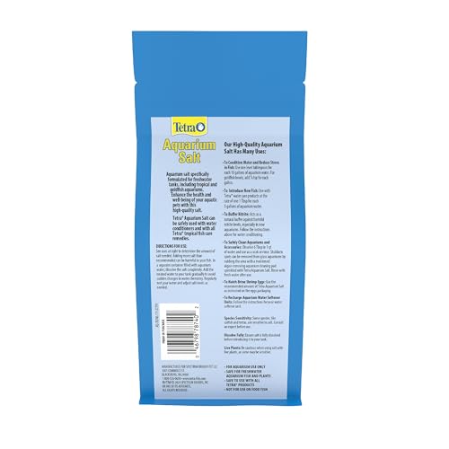 Tetra Aquarium Salt for Freshwater Fish Tanks, 16 Ounces, Salt for Tropical and Goldfish Aquariums Enhances The Health of ...