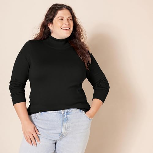 Amazon Essentials Womens Classic-Fit Lightweight Long-Sleeve Turtleneck Sweater (Available in Plus Size)