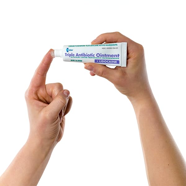 Globe (4-Pack) Lidocaine First Aid Antibiotic Ointment 1 Oz - Maximum Strength Pain Relief & Infection Protection - Numbs Skin Fast with Lidocaine - Emergency Use & Infection Protection