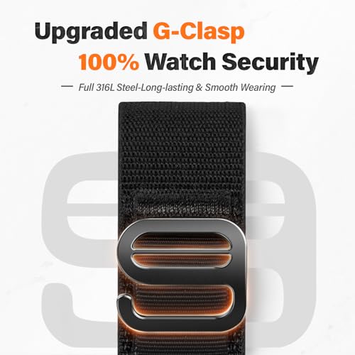 Alpine Loop Nylon Watch Band Compatible with Garmin Fenix 5X / 6X / 7X / 8 51mm, Quickfit 26mm Rugged Watch Bands for Garm...