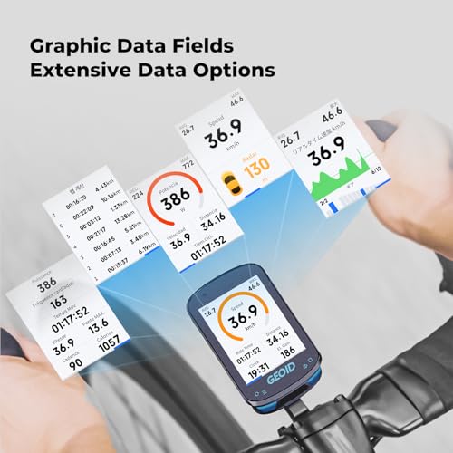 GEOID CC600 Color Screen Bike/Cycling Computer Wireless - Route Navigation with Re-Route Planing, WiFi & Bluetooth, Fast 5...