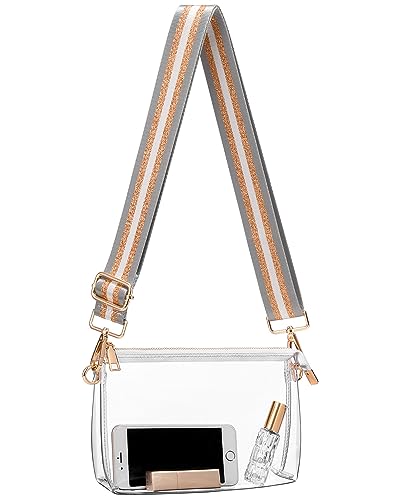 Clear Purse for Women - Stadium Approved Crossbody Bag, Small Stadium Bag for Concerts & Sports Events