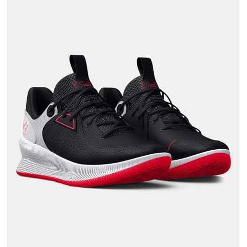 Under Armour Men's UA TWENTY47 Basketball Shoes (Black/White/Radio Red - 001, US Footwear Size System, Adult, Men, Numeric, Medium, 10.5)