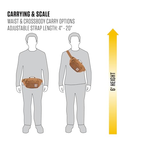 Carhartt Classic Adjustable Sling Bag, Durable, 600-Denier Water Resistant Hip Pack