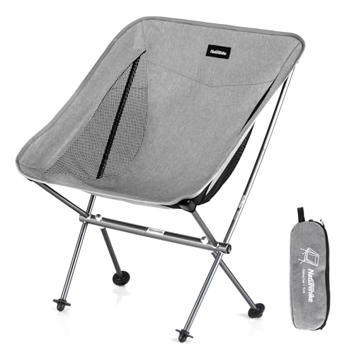 Naturehike YL05 Camping Chair, Ultralight Portable Camp Chair with Storage Bag, Compact Folding Beach Chair for Backpackin...