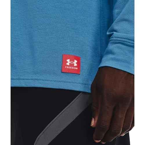 Under Armour x Project Rock Men's Long Sleeve Graphic Shirt, Chicago Blue/Petrol Blue, X-Large