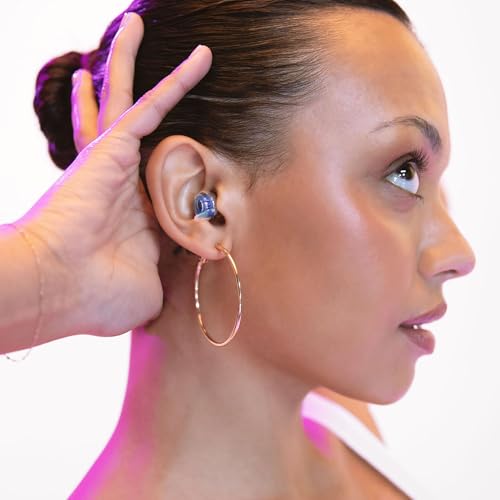 Eargasm High Fidelity Earplugs with Blue Filters - Reusable Noise Reduction Hearing Protection Ear-Plugs with Carrying Cas...